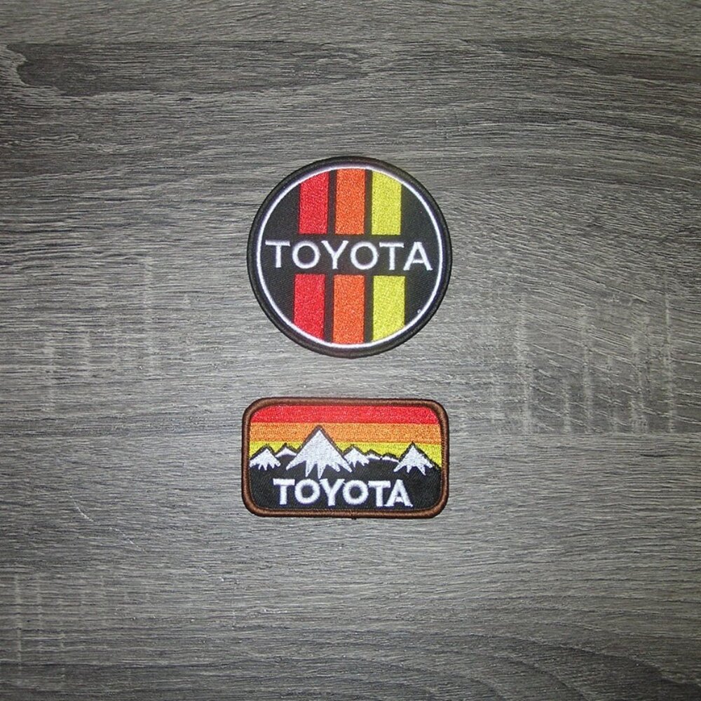 (2) Lot of Toyota Motorsports Racing Retro Style Iron On Patches
